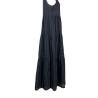HUMILITY 1949 women's long cotton dress with blue flounces HF-RO-TOLFA MADE IN ITALY