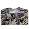 LA FEE MARABOUTEE women's black/multicolor patterned blouse FF-TO-PRIMI-F MADE IN ITALY