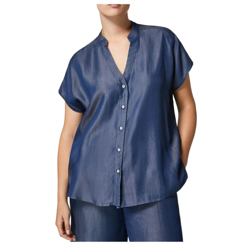 PERSONA by marina Rinaldi women's twill lyocell denim shirt 2413111092600 CREMONA