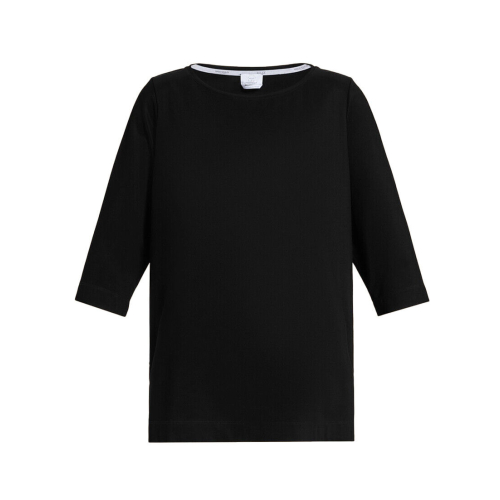 MARINA RINALDI linea VOYAGE RELAX t-shirt donna nera viscosa armaturata 8971054306002 EGOISTA