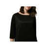 MARINA RINALDI VOYAGE RELAX line women's black woven viscose t-shirt 8971054306002 EGOISTA