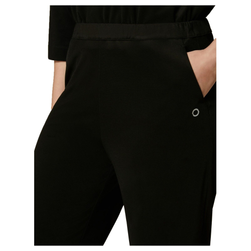 MARINA RINALDI linea VOYAGE RELAX pantalone donna nero viscosa armaturata largo 8781054306002 VIALE