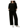 MARINA RINALDI linea VOYAGE RELAX pantalone donna nero viscosa armaturata largo 8781054306002 VIALE