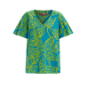 MARINA SPORT by Marina Rinaldi turquoise/green print blouse 2418111057600 MACRO 100% cotton