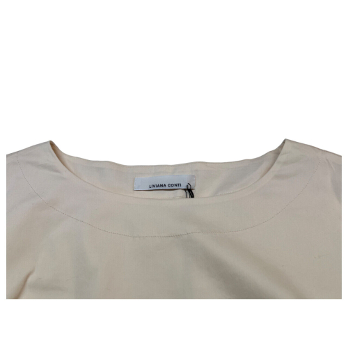 LIVIANA CONTI women's blouse L4SK44 68% cotton 28% polyamide 4% elastane MADE IN ITALY