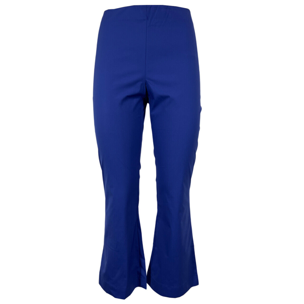 LIVIANA CONTI pantalone donna cotone leggero trombetta bluette CNTK50 MADE IN ITALY