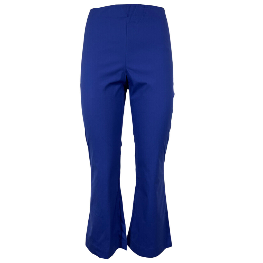 LIVIANA CONTI women's light cotton trousers blue trumpet CNTK50 MADE IN ITALY