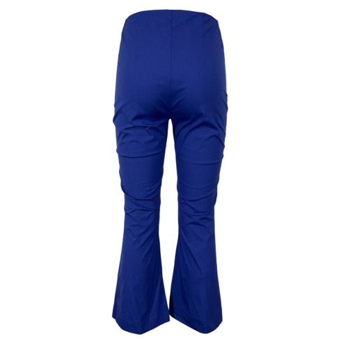 LIVIANA CONTI pantalone donna cotone leggero trombetta bluette  CNTK50 MADE IN ITALY