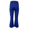 LIVIANA CONTI pantalone donna cotone leggero trombetta bluette  CNTK50 MADE IN ITALY