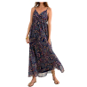 MOLLY BRACKEN long dress with blue cashmere fantasy straps R1480CP 100% polyester