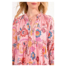 MOLLY BRACKEN oversized women's dress with pink floral pattern ZR138CE 100% cotton