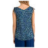 MOLLY BRACKEN women's blue patterned top LA211DCP 100% polyester