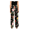 MOLLY BRACKEN women's black palazzo trousers with multicolor pattern LAHS116CP 100% polyester