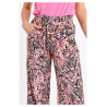 MOLLY BRACKEN pantalone donna palazzo stampa palme rosa/nero LAHS116A CP 100% poliestere