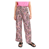 MOLLY BRACKEN women's pink/black palm print palazzo trousers LAHS116A CP 100% polyester