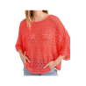 MOLLY BRACKEN maglia donna crop traforata N240CE 75% acrilico 25% poliammide