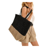 MOLLY BRACKEN borsa donna beige/nero in paglia di carta H153CE 100% carta