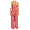 MOLLY BRACKEN women's palazzo jumpsuit with red fantasy/colored polka dots LA373CP 100% polyester