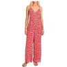 MOLLY BRACKEN women's palazzo jumpsuit with red fantasy/colored polka dots LA373CP 100% polyester