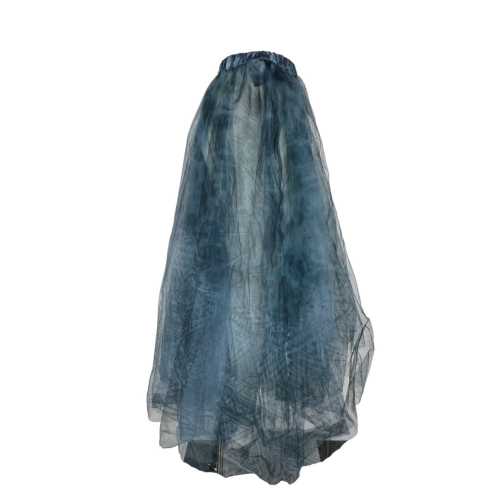 TADASHI women's overdyed petrol tulle skirt P243134T TULLE TRIANGLES MADE IN ITALY