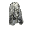 TADASHI women's white/black printed tulle skirt P243134 MADE IN ITALY