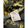 FABIO TOMA black stretch silk shirt with yellow pattern REGULAR TTRIS VAR 3 MADE IN ITALY