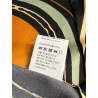 FABIO TOMA black/orange/blue patterned stretch silk shirt REGULAR FLUID TRE MADE IN ITALY