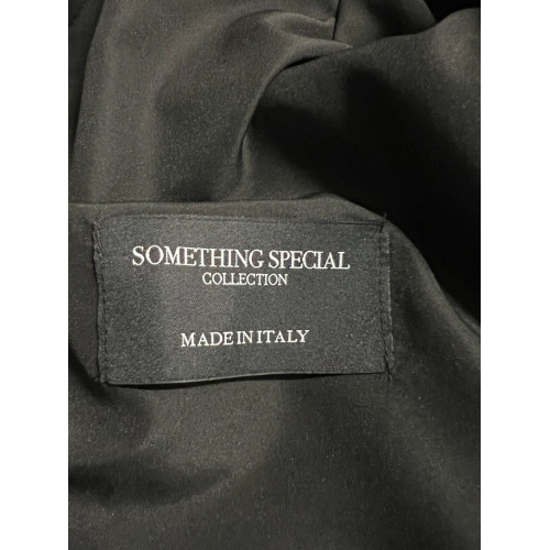 SOMETHING SPECIAL COLLECTION giacca corta svasata pelle nera NOEMI MADE IN ITALY