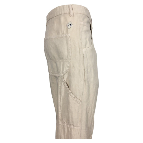 MOLO ELEVEN men's trousers in herringbone fabric in the same color BLOOM 56435