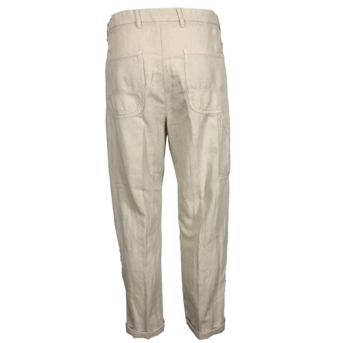 MOLO ELEVEN men's trousers in herringbone fabric in the same color BLOOM 56435