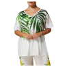 MARINA SPORT by Marina Rinaldi t-shirt donna bianca stampa verde 2418971017600 EDAM