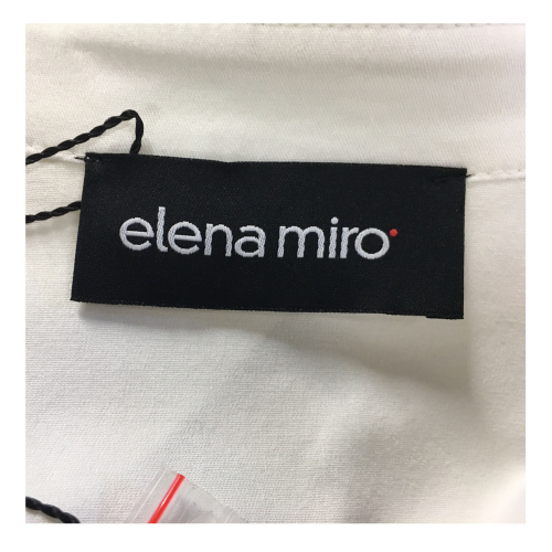 ELENA MIRO giacca donna mezza manica bianca con zip a scomparsa 96% cotone