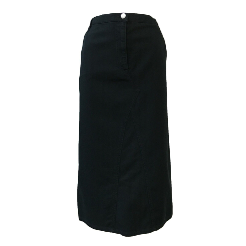 ELENA MIRO woman cotton skirt with zip and elasticated back waist