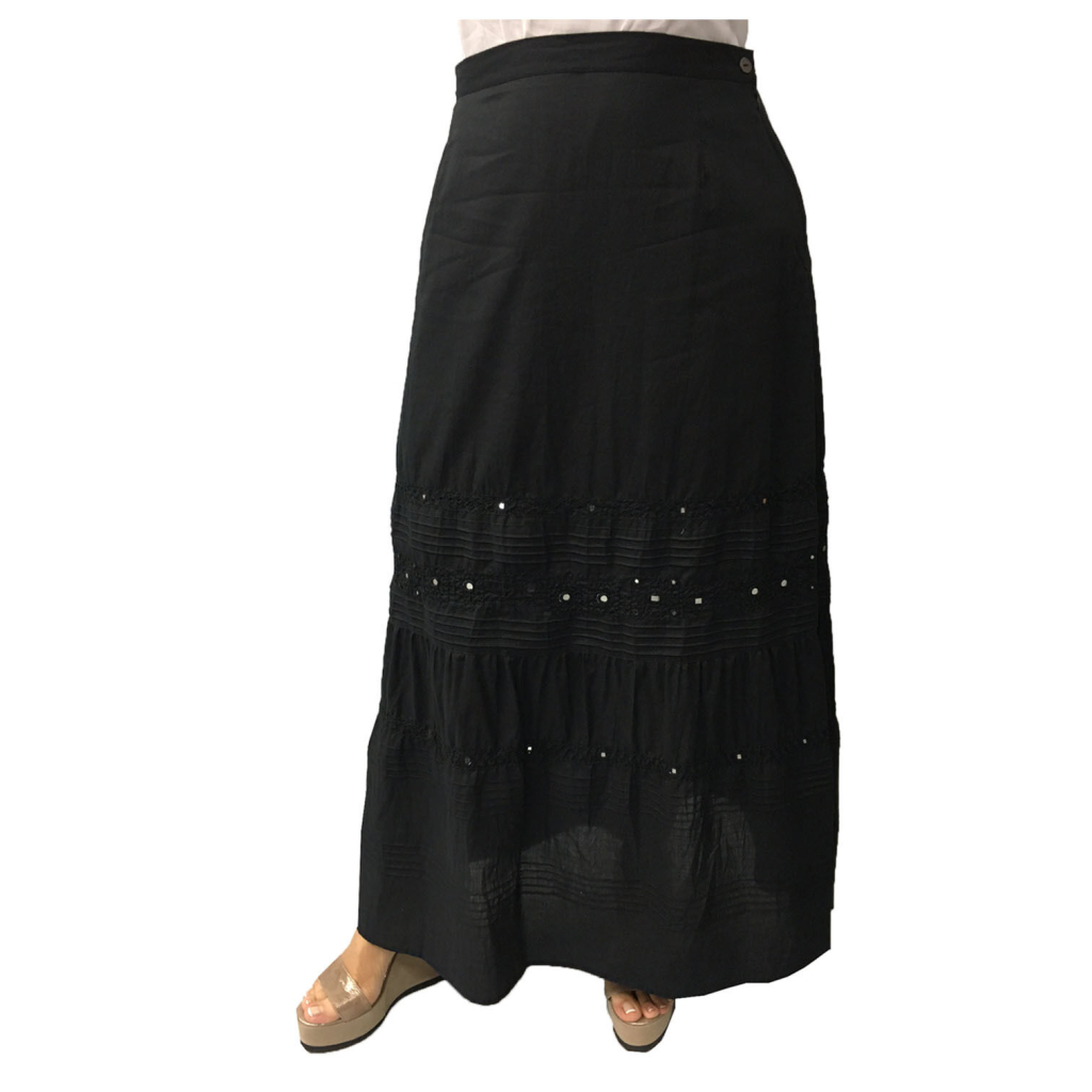 ELENA MIRO black long skirt 100% cotton