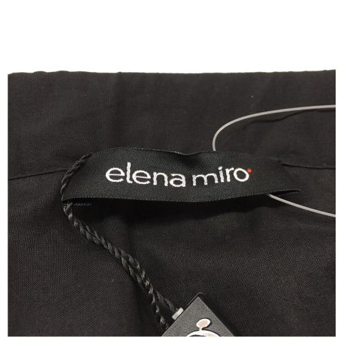 ELENA MIRO gonna donna lunga nera con specchietti 100% cotone