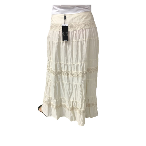 ELENA MIRO long skirt Ivory 100% cotton