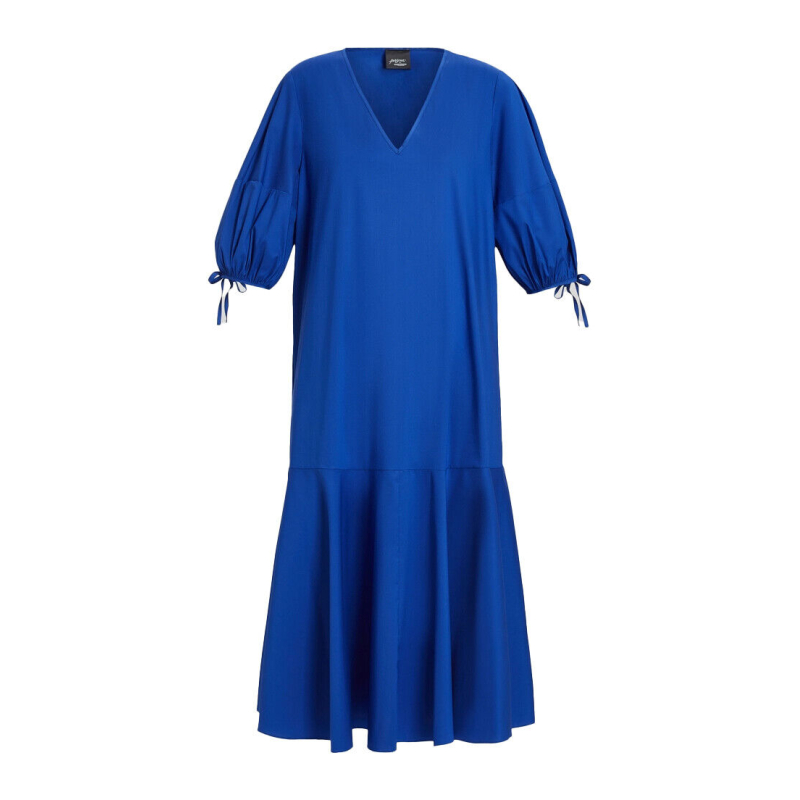 PERSONA by Marina Rinaldi women's blue flared dress 2413221132600 UNDICI