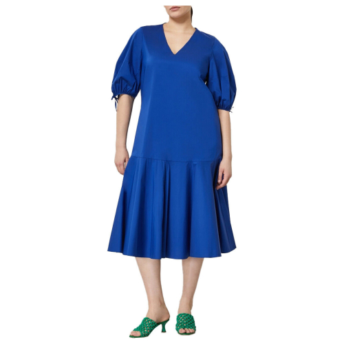 PERSONA by Marina Rinaldi women's blue flared dress 2413221132600 UNDICI