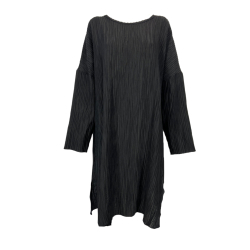 TADASHI black pleated maxi...