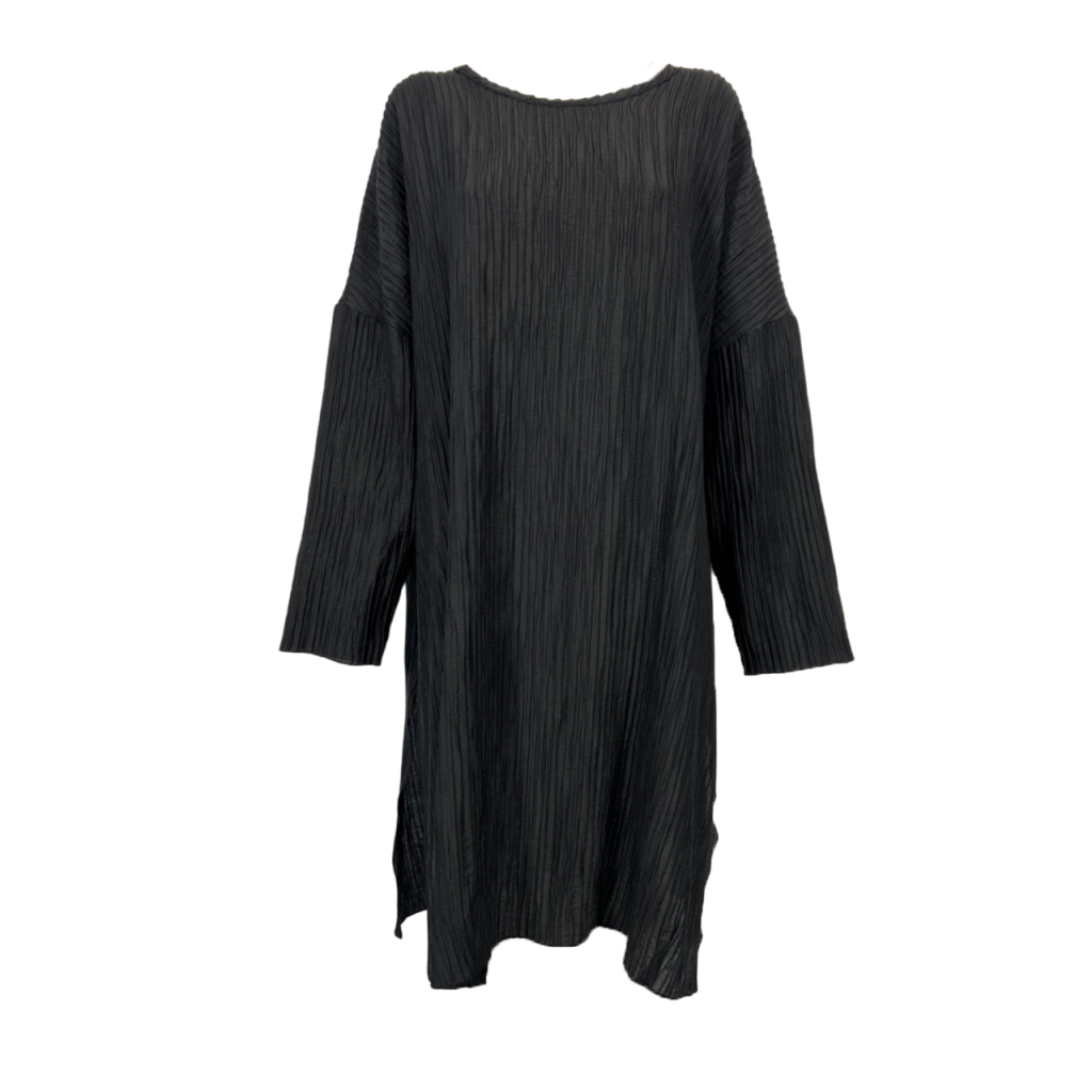 TADASHI black pleated maxi dress for women P241012 MADE IN ITALY