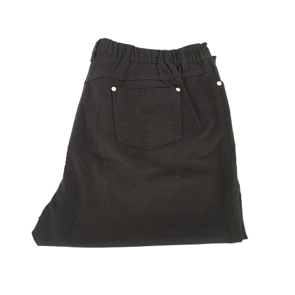 ELENA MIRO' woman black trousers with elastic back 96% cotton 4% elastane