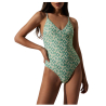 YSABEL MORA women's one-piece swimsuit with green floral pattern