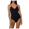 YSABEL MORA women's one-piece swimsuit in black matching striped fabric