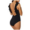 copy of YSABEL MORA black one-piece swimsuit with white/black application 82566