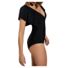 YSABEL MORA black one-piece women's swimsuit with ruffles 82691