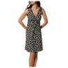 YSABEL MORA women's dress with black/white patterned crossover 86038