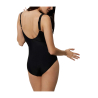 YSABEL MORA black E cup women's one-piece swimsuit with white/black patterned inserts 82570