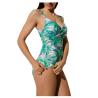 YSABEL MORA women's one-piece swimsuit CONTAINING green/white/grey pattern 82586