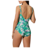 YSABEL MORA women's one-piece swimsuit CONTAINING green/white/grey pattern 82586