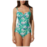 YSABEL MORA women's one-piece swimsuit CONTAINING green/white/grey pattern 82586